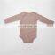 Wholesale Envelope Solid Rib Crotch Snap Baby Bodysuit Long Sleeve