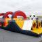 Football Theme Inflatable Obstacle Course Challenge Sports Game For Sale