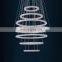 Big Chandelier pendant light crystal pendant light modern simple villa living room warm engineering lamps for hotel lobby