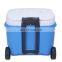 portable modern camping trolley hiking portable beer plastic vaccine cooler drinks camping cooler box with wheels