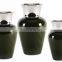 High Temperature Deep Green Mirror Reflections Glossy Glazed Porcelain Vase