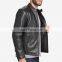 New styles casual jacket men simple black windbrake crop jacket with zipper pu leather jacket men