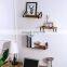 eco-friendly vintage style home hanging decorations wooden wall shelf for book sundries plants