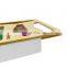 New Design Plastic Ziplock Bag Storage Organizer with Bamboo Sliding Lid for Kitchen Drawer