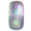 Mini Rechargeable Lithium Battery Colorful 2.4Ghz Wireless Mouse Silent Mute LED Lights Laptop Optical Gaming Wireless Mouse