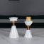 Style Candle Stick Holder Hourglass Nordic Design Candlestick Holder Marble Europe Home Decoration  Polished Stone Crafts