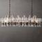 Bonnington modern luxury k9 crystal glass Linear chandelier hanging hotel restaurant  living room ceilings home decor lighting