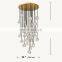 Modern Crystal Molecular Pendants Chandelier Ceiling Lighting Fixture For Living Dining Room Bedroom Kitchen Island Foyer Lobby