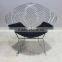 PU seat design metal wire chair livng room dimond bertoia chair