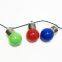 Christmas Multi Color Round Bulb 9 Light Necklace For Party