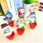 Wooden christmas flower pots clip business card holder