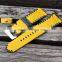 high level bright yellow stingray leather watchband deployment watch strap