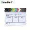 Commlite Acrylic Clapboard Dry Erase Director Colorful Film Movie Clapper Board Slate with White Sticks(9.85x11.8 inch)