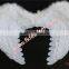 White Fabric Angel Wings Turkey Marabou Feather Christmas Ornament
