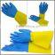 Blue and Yellow Long Hand Gloves Manufacturers In China