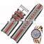 China Wholesale Custom Fashion Customize logo printing Nato Nylon Watchband 22mm