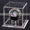 high quality acrylic clear cube custom display baseball box with lid