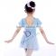 C2157 short sleeve ballet dance costumes chiffon girls ballet dress