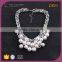 N74410K01 STYLE PLUS silver plate latest design beaded pearl necklace pearl thick chain necklace designs