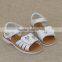 The 2016 summer new listing and foreign trade leather sandal fashion women shoes white flowers hot eplosion models