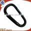 high quality fashion Outdoor Hiking Black Spring Clip Lock rock climbing carabiner hook