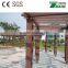 Easy install WPC pergola from China, waterproof WPC materials,, anti-UV, with steel insert