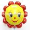 NEW Smile Face Foil Balloon Wholesales Sun Flowers Helium Balloon 62*60cm                        
                                                Quality Choice