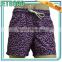 Swimming Shorts sublimation printed polyester heavy Satin with laser cut vents