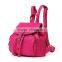 New fashion girls pure leather handbag popular red small size backpack