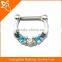 Indian wedding ring designs septum nose piercing with blue zircon