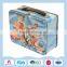 Hight quality tin lunch box with lively cartoon figures pattern