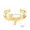 Custom stainless steel letter bangle angel bangle