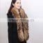 Hot selling popular real fur scarf for ladies