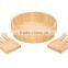 Wooden Bamboo Salad Bowl Server Set