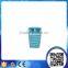 Hotel modern design square blue white liquid soap dispenser bath set for bathroom accessories