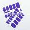Custom dazzling 3D dark purple mini beads nail art sticker design caviar nail art sticker manicure 14 day nail decals