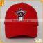 Custom unisex red 6 panel embroidered plain distressed baseball cap