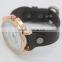 custom your owner logo big leather band men charm vintage watch relogio masculino