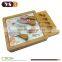 colorful glass baord cheese box and knife set