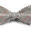 2016 hot sale pre-tied skinny checkered cotton linen woven jacquard bow ties for man
