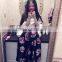 New Fashion Women's Retro Vintage Style Fashion Floral Casual Pleated Midi Puff Bubble Skirt
