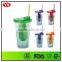 16oz plastic infuser water bottle with straw