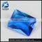 Lab-created 8*10mm blue sapphire rectangle crystal glass beads for decoration