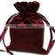 custom silk drawstring bags with string closer