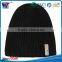 Colorful Hip Hop Beanies Custom Beanie Hats Winter knitted hat with leather patch