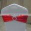 Polyester lycra spandex metallic stretch chair sash band with buckle