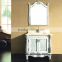WTS1577JO Victorian-Style Wood Wash Basin Set Antique White Finish with brown countertop