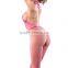 Pink silver deep v halter nylon open crotch bodystocking