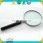 hot sale Glass Material 90mm magnifying glass:Handheld metal magnifier