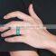 8mm beveled edge high polished turquise inlay tungsten steel titanium wedding band ring